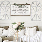 Set of 2 Large Farmhouse Window Frame Wall Decor, Rustic Wood Wall Art - Image 6