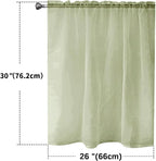 SpaceDresser Basic Rod Pocket Sheer Voile Window Curtain Panels Sage Green 1 - Image 2