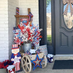 Uieke 6Pcs 4th of July Artificial Flowers Fake Patriotic Babys Breath Flowers for Independence Day Decor Blue White Red Silk Flowers for Memorial Day Floral Arrangement Home - Image 5