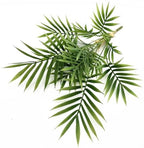 Artificial Parlor Palm Plants, Set of 2 - Realistic Faux Tropical Greenery Stems Small Fake Areca Palm Leaves Mini Palm Tree for Vase Fill, Home Office Decor, Indoor Outdoor Wedding & Event Decoration - Image 3