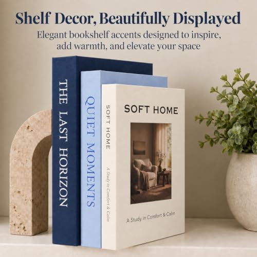 Decorative Books for Home Decor,Set of 3 Stackable Fake Books - Image 3