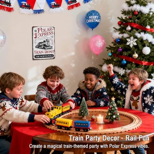 Polar Express Party Christmas Decorations Train Decor Sign - Image 3