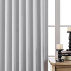 Joydeco 90 Inch 60% Blackout White Curtains 2 Panels, Elegant Soft Sheer - Image 6