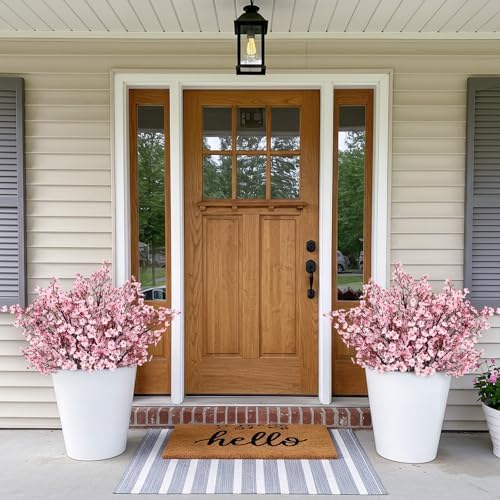 Babys Breath Artificial Flowers, 8 Bundles Cherry Blossom Pink Real Touch Fake Silk Flowers Bulk for Vase Home Office Wedding Spring Indoor Outdoor Centerpiece Table Mother's Day Decorations - Image 3