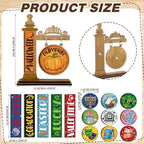 RattanView 41 Pcs Interchangeable Seasonal Wood Sign,Dark Brown - Image 2