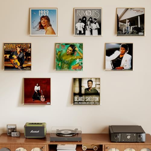 Laurensory Vinyl Record Wall Mount Shelves, 12 inch Vinyl Holder, 8 Pack - Image 5