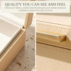Decorative Storage Boxes with Lids - Set of 2 PU Leather Organizer Bins - Image 4