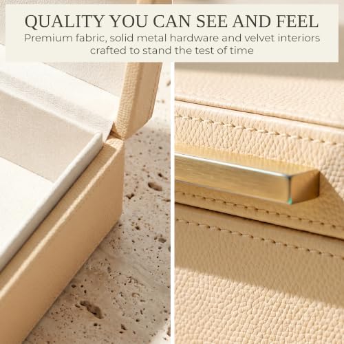 Decorative Storage Boxes with Lids - Set of 2 PU Leather Organizer Bins - Image 4
