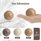 Vesici 6 Pcs Decorative Glass Balls Mosaic Orbs for Bowls,Classic Colors - Image 2