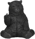 Black Bear Middle Finger Figurine – Hilarious Woodland Cabin Decor, 5" by JFSM+INC.