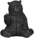 Black Bear Middle Finger Figurine – Hilarious Woodland Cabin Decor, 5" by JFSM+INC.