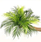 CATTREE Artificial Tropical Palm Plants, Faux Plant Plastic Shrubs Fern Leaves Coconut Tree Fake Bushes for Indoor Outdoor Verandah Office Table Centerpieces Arrangements DIY Decoration - 2 Pcs - Image 3