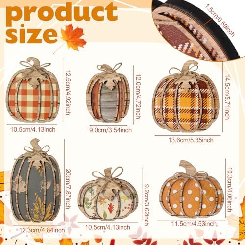 Leinuosen 6 Pcs Fall Pumpkin Decor, Fall Decor for Home - Image 3