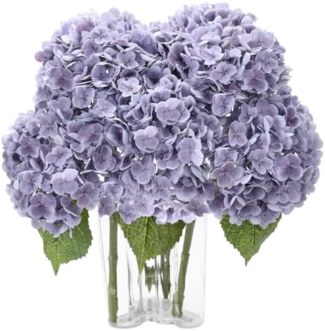 Coferset 3pcs Lifelike Real Touch Hydrangea Artificial Flowers,Lavender by Coferset