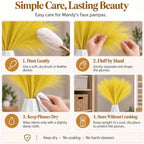 Mandy's 20 Yellow Silk Pampas Grass Bouquet - Image 6