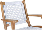 Bowery Hill Hexagon Woven Rope Accent Chair, Rubberwood Frame, Light - Image 6