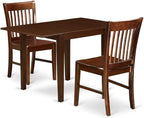 East West Furniture NDNO3-MAH-W 3 Piece Kitchen Table Set by EastWestFurniture
