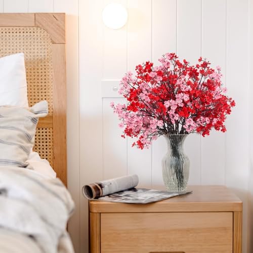 8Pcs Artificial Flowers Real Touch Fake Babys Breath Flowers Decorations - Image 5