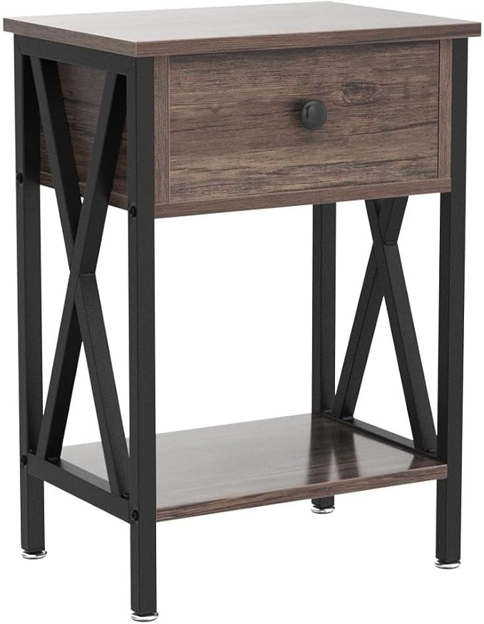 VECELO Nightstands Set of 2, Modern Bedside End Tables, Night Stands - Image 5