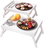 Fibogollo 2 Pack Bamboo Bed Tray Table by Fibogollo