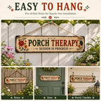 Porch Therapy Session in Progress Metal Sign, 16” x 4”, Vintage Rustic Front Porch Decor, Farmhouse Outdoor Metal Wall Sign for Porch, Patio, Entryway & Porch Decorations - Image 4