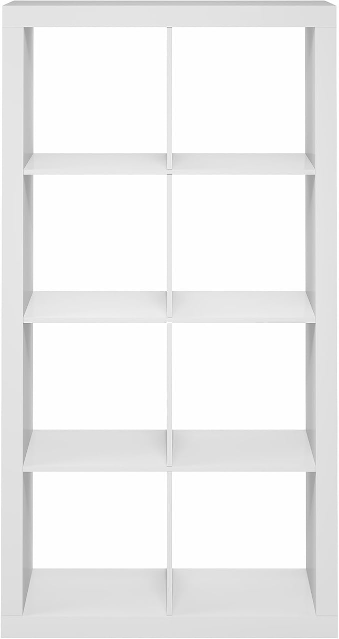 Furinno Cubicle Book Shelf, 8-Cube 2-Inch Super Thick Frame Bookshelf, - Image 7