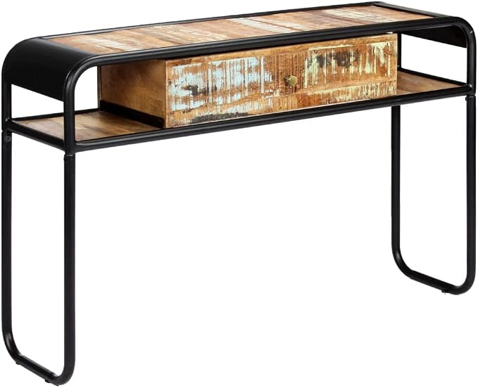 Console Table with 1 Drawer and 2 Compartments, 46.5"x11.8"x29.5" Solid - Image 3