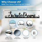 CUTHOLLOW Sweet Dreams Door Topper Sign Metal Wall Art Decor - Image 2