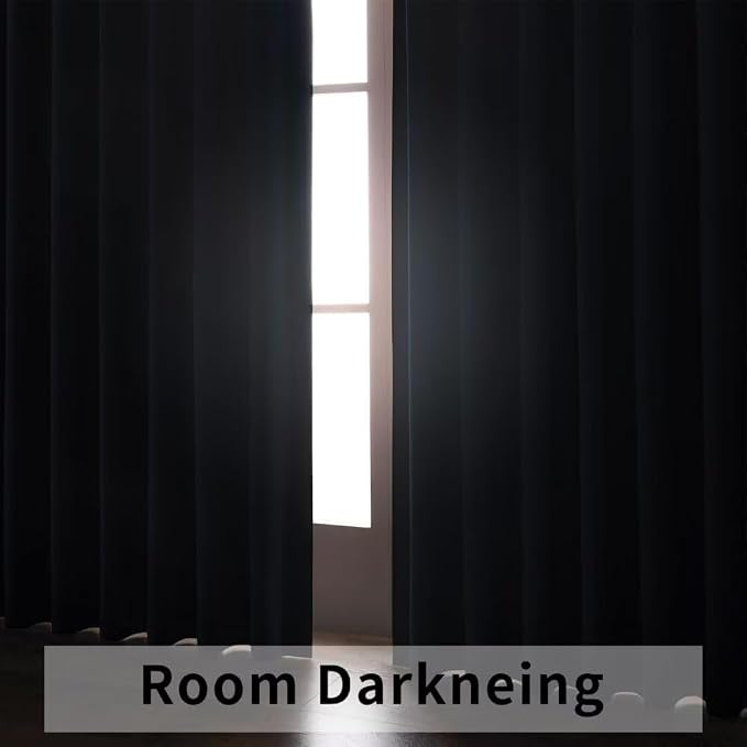 Joydeco Blackout Curtains 84 Inch Length 2 Panels Set, Room Darkening Drapes - Image 9