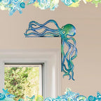 FairySandy Metal Octopus Door Topper Decor Ocean Door Frame, Ocean Blue - Image 3