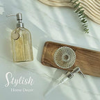 JASAI 2PACK 18 Oz Glass Soap Dispenser with Rust Proof Stainless Steel Pump - Image 5