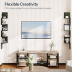 HOOBRO Corner Shelf Wall-Mounted, Set of 2 Floating Corner Shelves for Wall - Image 3