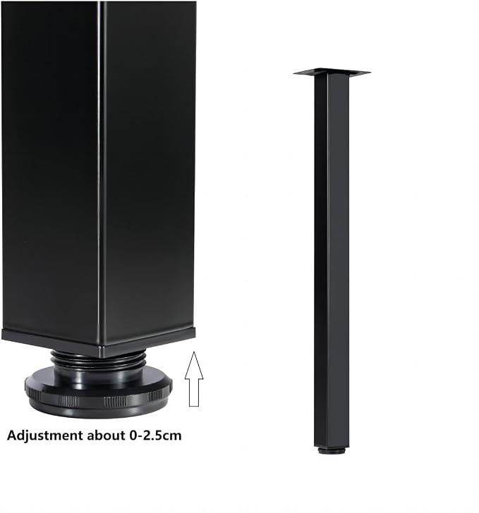 LCSDLHLSY Table Legs 28 inch, Adjustable Metal Furniture Legs, DIY Computer - Image 4
