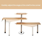 3-Tier Corner Shelf, Bamboo & Metal Storage Rack - Image 7