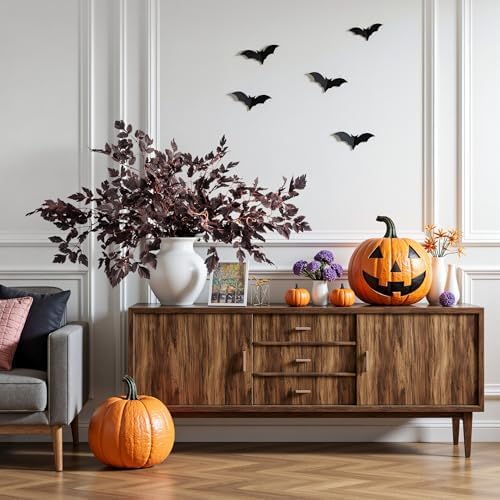 Ttranewsoo Artificial Fall Stems for Vase, 23.6 Inch Faux Cimicifuga Leaf Branches, Silk Fake Leaves Spray for Autumn Home Decor, Dining Table Centerpiece, Fireplace Mantel Decor, 8PCS （No vase） - Image 5