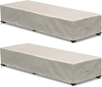 Outdoor Chaise Lounge Cover 2 Pack Patio Lounge Chair Covers Waterproof 600D by GoldenRaindrop