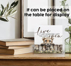 Nursery Cheetah Wooden Box Sign, Cute Live Like Someone Left the Gate Open Wooden Signs for Home Decor,Funny Animal Kitchen Bedroom Decor,Cheetah Gifts for Kids Boys Girls, 8x8 - Image 3
