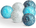 Vesici 6 Pcs Decorative Glass Balls Mosaic Orbs for Bowls,Chic Colors by Vesici