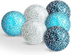 Vesici 6 Pcs Decorative Glass Balls Mosaic Orbs for Bowls,Chic Colors by Vesici