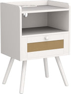 SUPERJARE Nightstands with Charging Station, Bedside Table Set of 2 with PE - Image 5