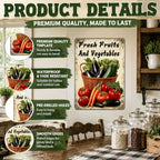 Vegetable Wall Decor Fresh Fruits And Vegetables Metal Tin Sign 12x16 Inch Funny Farmer's Market Tin Poster Retro Home Kitchen Garden Yard Restaurant Wall Decor - Image 3
