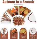 6PCS Fall Stems for Vases- Faux Eucalyptus Stems, Orange Brown - Image 2