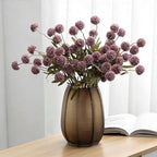 Artificial Flowers for Vase 10 Pcs, 20 Inch Fake Mums with Long Stem Purple - Image 2