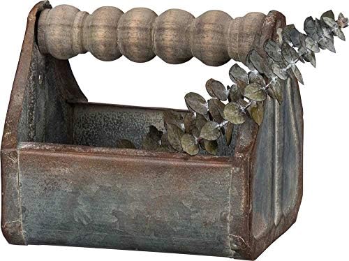 Primitives by Kathy Spindle Handle Tray, Small, Distressed Metal - Image 2