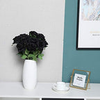 10pcs Black Roses Artificial Flowers, Realistic Faux Rose with Long Stem - Image 5