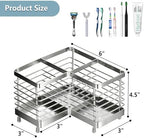 Toothbrush Holders for Bathrooms, Stainless Steel Toothpaste Organizer - Image 2