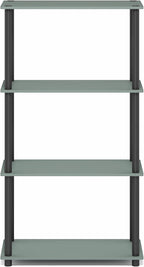 Furinno Turn-N-Tube Storage Shelves, 4-Tier Toolless Book Shelf, Corner Shelf - Image 8