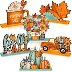 Yousoontic 6 Pcs Fall Thanksgiving Table Decor, Classic, Orange and Blue by Yousoontic