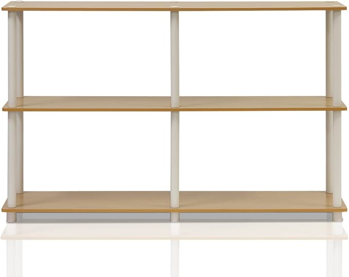 Furinno TURN-N-TUBE Storage Shelves, 3-Tier 47.4 Wide Book Shelf, Corner Shelf - Image 9