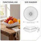 FESTGLOX White Decorative Bowl, Decorative Fruit Bowl for Kitchen Counter - Image 2